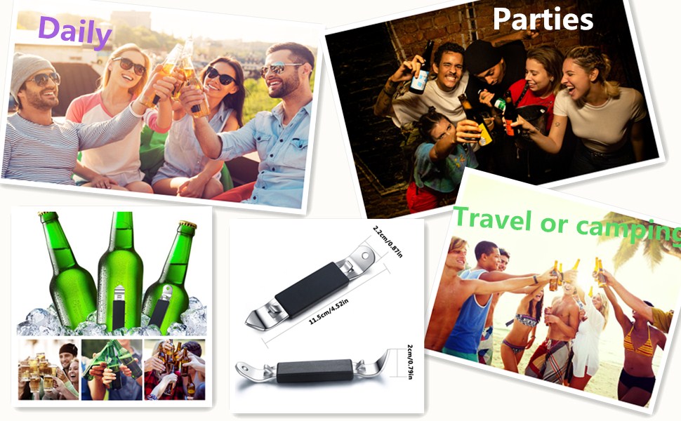 Magnetic Bottle Opener is portable and perfect for daily, parties, camping or travel.
