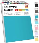 Soucolor School Supplies 9" x 12" Sketch Book for High College Teacher Student, 1-Pack 100 Sheets...