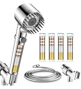 Fitespot Filtered Shower Head with Handheld with 4PCS Filters, High Pressure 4 Spray Modes Shower...