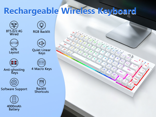 Rechargeable wireless keyboard