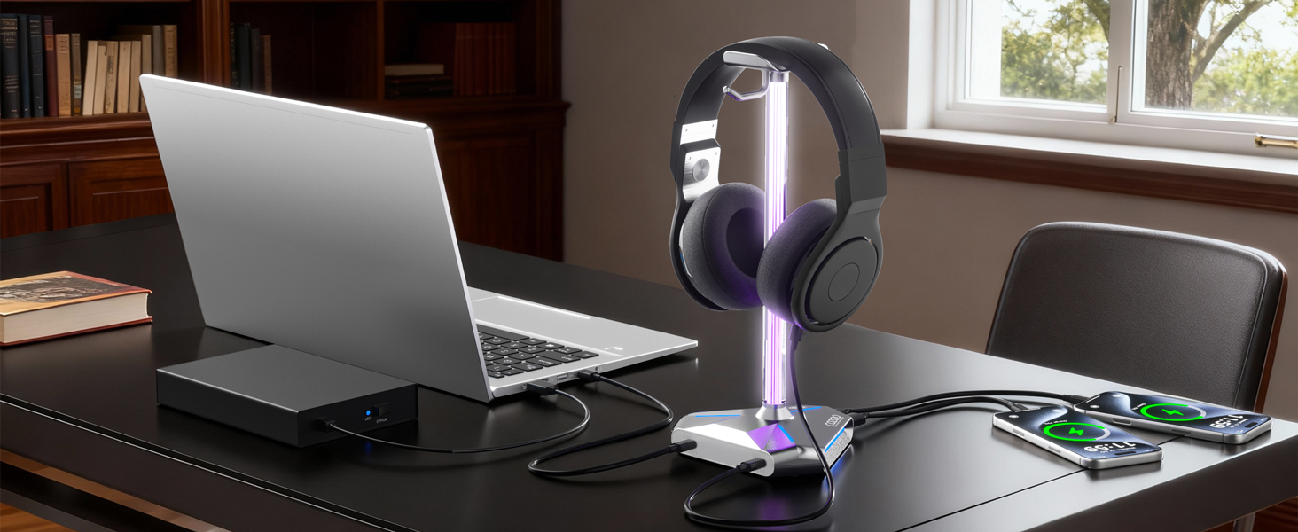 Headphone Stand with USB