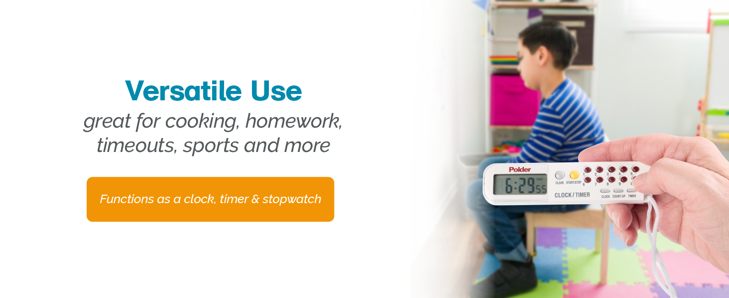 Polder 3-in-1 Timer / Clock / Stopwatch