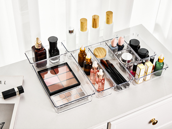 clear drawer organizers