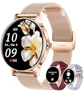 Smart Watch for Women(Answer/Make Calls), 1.27" HD Screen Fitness Tracker with Heart Rate/Sleep M...