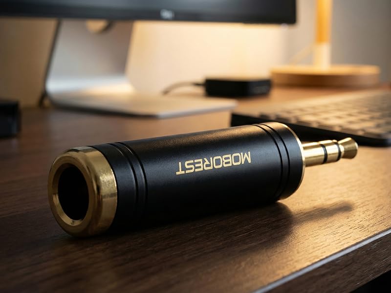 3.5mm to 1/4 Stereo Audio Adapter, 3.5mm to 1/4'' (6.35mm) Headphone Adapter