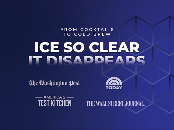 True Cubes, ice so clear it disappears.