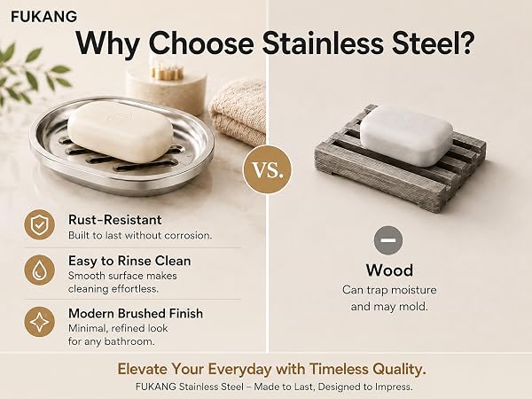 stainless steel metal soap dish for bathroom