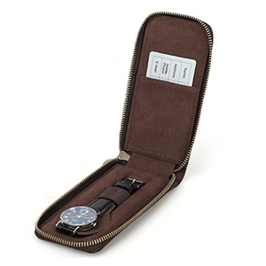 Genuine Leather Watch Travel Case