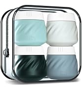 Gemice Travel Containers for Toiletries, Silicone Cream Jars TSA Approved Travel Size Containers ...