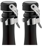 WOTOR Champagne&Wine Bottle Stoppers Stainless Steel with Food Grade Silicone, Leak Proof Keep Fr...