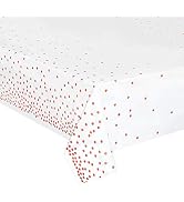hapray 4 Pack Plastic Tablecloths for Rectangle Tables, Waterproof Disposable Party Table Cloths ...