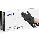 JMU Black Nitrile Gloves 200/Box, 3.5Mil Disposable Nitrile Exam Gloves, Latex Free Powder Free, ...