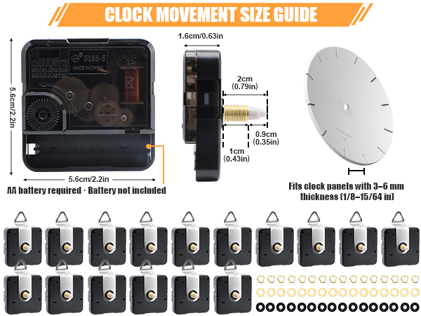 Quartz Clock Movement Repair Kit