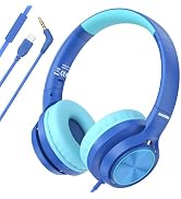 Kids Headphones with 3.5mm & USB C Headphones for Kids for School, Over-Ear for Boys Girls, Folda...