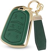Mild East for Cadillac Key Fob Cover (Green, 6 Buttons)