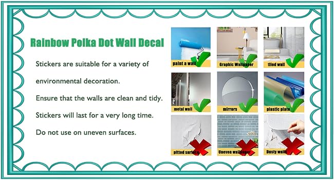 Boho colorful polka dot wall sticker
