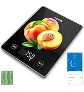 RENPHO Kitchen Scale 22lb/10kg Smart Food Scale, Digital Cooking Scale with Nutrition Calculator,...