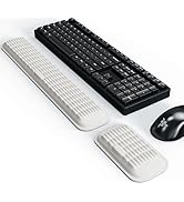 MEKASS Ergonomic Wrist Rest for Keyboard and Mouse, Soft Memory Foam Keyboard Wrist Rest Set with...