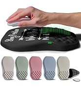 Gleamtide Ergonomic Raised Mouse Pad Wrist Support with Bilateral Slope Memory Foam Mousepad for ...