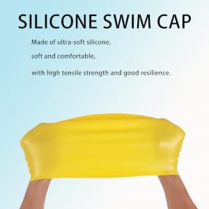 swim cap swimming women caps hair long waterproof girls men black hat braids silicone ear protection