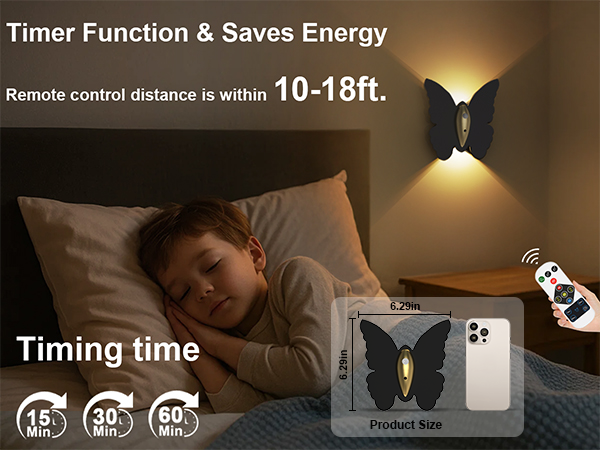 Wall lights for bedroom with timer