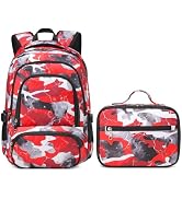 BLUEFAIRY Kids Backpack with Lunch Box for Boys Girls Elementary Middle School BookBags for Teens...