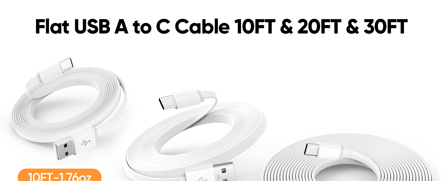 flat usb c cable