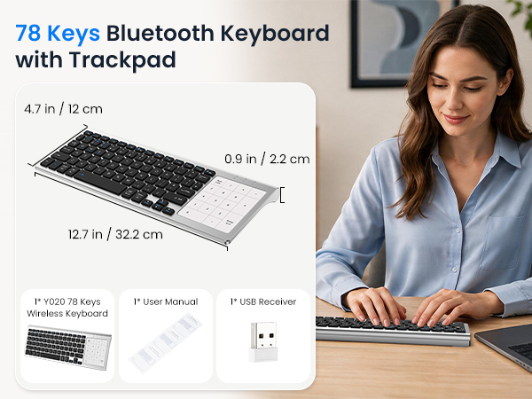 bluetooth keyboard with trackpad