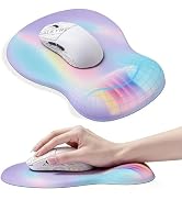 Ergonomic Mouse Pad with Wrist Support, Comfortable Memory Foam Mousepad with Wrist Rest for Comp...