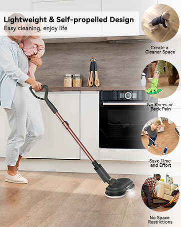 lightweight electric spin mop
