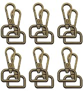 12Pcs D Ring Swivel Lobster Clasp for Crafts,Metal Swivel Snap Keychain Hook Swivel Clasps Claw L...