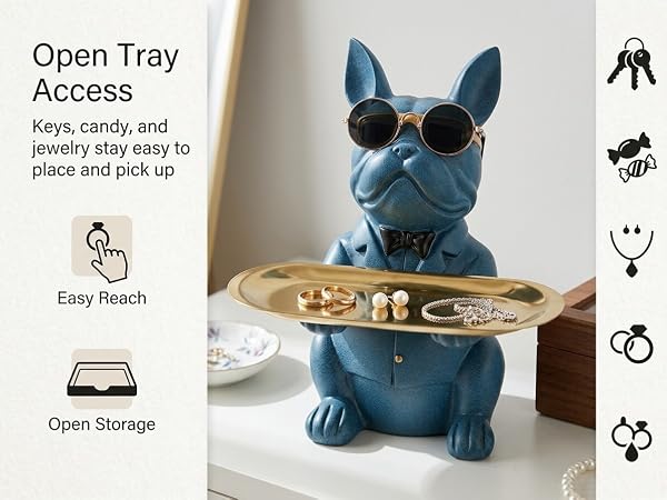 french bulldog candy jar
