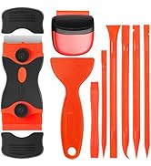 Tallew 9 Pcs Plastic Scraper Tool Sticker Plastic Razor Blade Scraper Plastic Pick Plastic Non Sc...