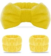 WSYUB Spa Headband for for Washing Face, Headband and Matching Wristbands, Makeup Headband,Shower...