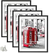 Giftgarden 24x36 Poster Frames Matted to Display 20x30 Photo, 4 Pack 24 by 36 Inch Black Picture ...