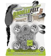 Slipstick GorillaFelt Chair Leg Floor Protectors for Hardwood Floors, Clear Sleeve Felt Pads for ...