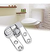 HAOHIZE Toilet Seats Hinges, Zinc Alloy Hinge for Toilet Lid Universal Toilet Top Cover Lid Seat ...