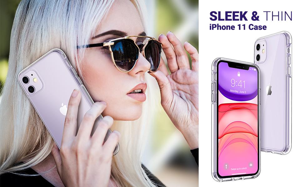 iphone 11 cases clear ultra thin lightweight bumper cover for women girls men boys