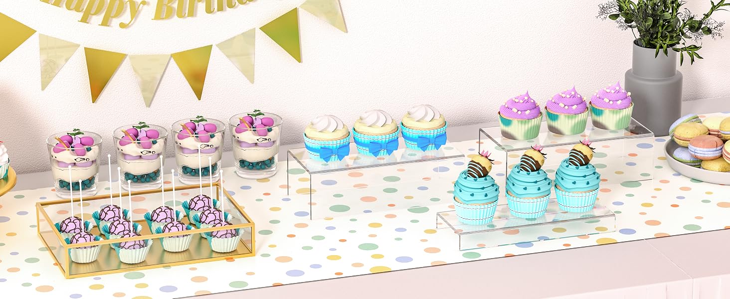 Acrylic Display Risers for Cake and Party