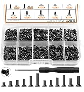 mankk 360PCS Laptop Screws 12 Sizes M2 M2.5 M3 Replacement Computer Tiny Screws Motherboard Screw...