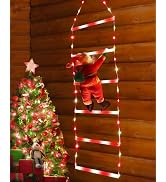 Toodour LED Christmas Light - 2.5FT Christmas Decorative Ladder Lights with Santa Claus, Xmas Dec...