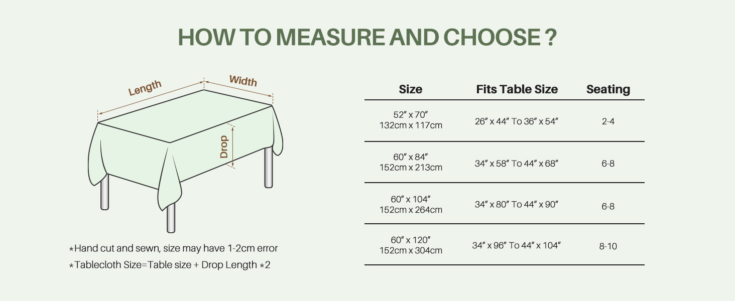 table cloths for 6 foot rectangle tables