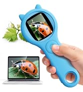 Ashfly Kids Magnifying Glass Educational Science Kit - Mini LED Pocket Microscope for Kids(3-10 Y...