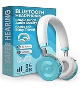 Puro Sound Labs JuniorJam Plus Volume-Limiting Wireless Bluetooth Headphones for Kids, Secure Aud...