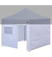 Eurmax USA Full Zippered Walls for 10 x 10 Easy Pop Up Canopy Tent,Enclosure Sidewall Kit with Ro...