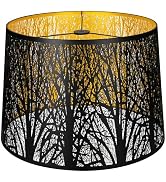 ALUCSET Metal Large Lampshade, Drum Lamp Shade 14" Top x 16" Bottom x 11" High, Lamp Shades for T...