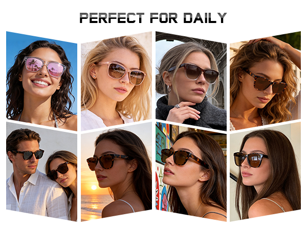 Sunglasses Womens Polarized Sunglasses for Women Trendy Designer Mirrored UV400 Protection