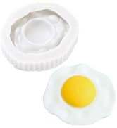 Liobelon Fried Egg Silicone Mold, 3D Food Silicone Mold, Simulation Egg Chocolate Mold, Artificia...