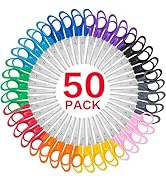 Toidgy 50 Pack Kids Scissors, 5 Inch Scissors Bulk for School, Blunt Tip Scissors for Kids Studen...