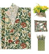 Larcenciel 60 Sheets Vintage Floral Tissue Paper, Elegant Botanical Flower Gift Tissue Paper for ...